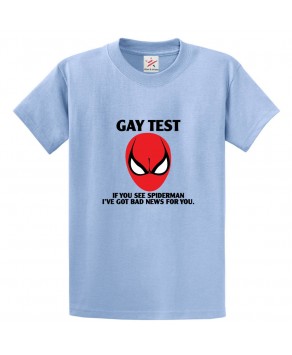 Gay Test Funny Classic Unisex Kids and Adults T-Shirt
